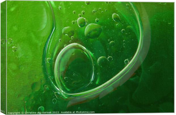 Pregnant Green Bubbles Canvas Print by Christine Kerioak