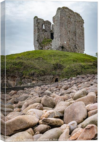 The remains of Minard Castle, County Kerry, Ireland Canvas Print by Dave Collins