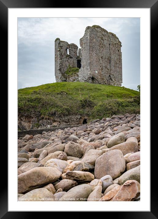 The remains of Minard Castle, County Kerry, Ireland Framed Mounted Print by Dave Collins
