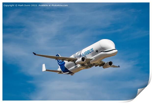 Airbus Buluga Aircraft Print by Mark Dunn