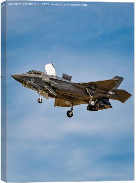 F35 Jet Fighter Hovering Canvas Print by Mark Dunn