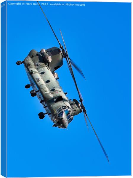 RAF Chinook Helicopter Canvas Print by Mark Dunn