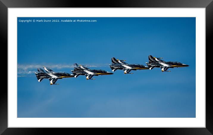 Korean Black Eagles Display Team in close formation Framed Mounted Print by Mark Dunn