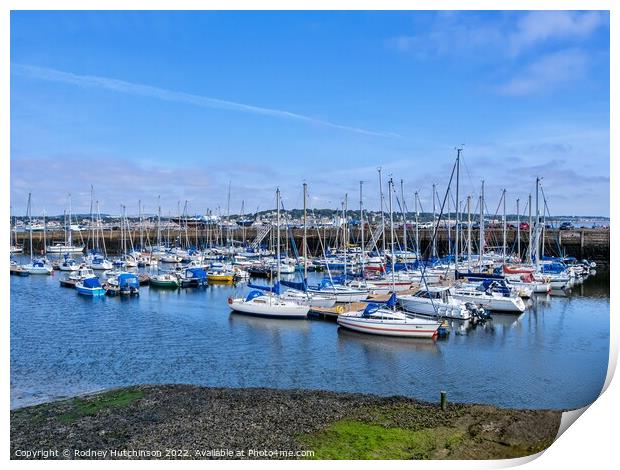 Boat and Yacht's in Tayport Print by Rodney Hutchinson