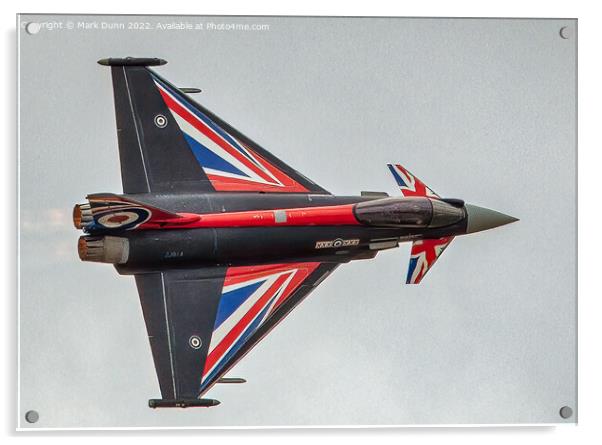 RAF Typhoon Aircraft Acrylic by Mark Dunn
