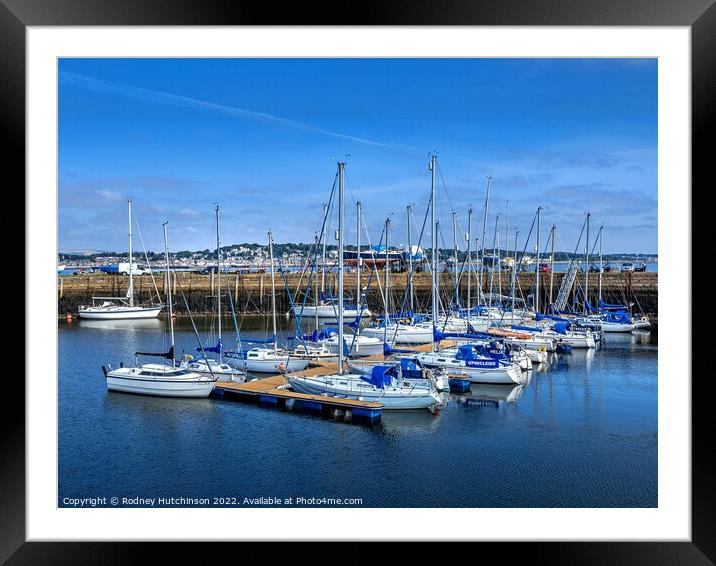 Serene Haven Yachts and Boats Bask in the Sunshine Framed Mounted Print by Rodney Hutchinson