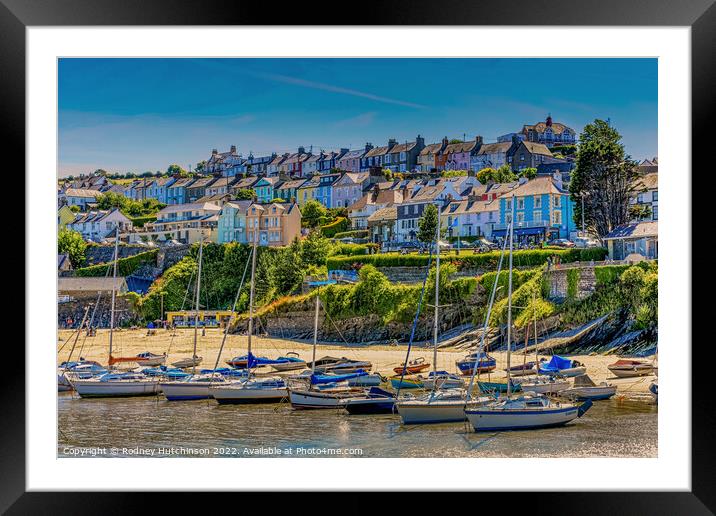 New Quay Wales Framed Mounted Print by Rodney Hutchinson