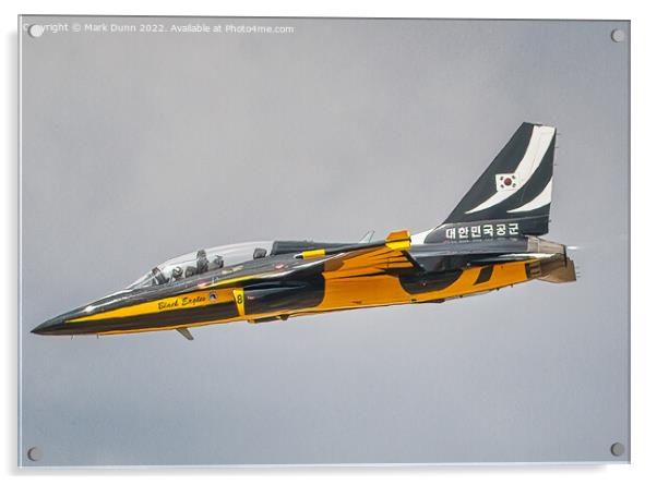 Korean Black Eagles Display Fighter Jet Acrylic by Mark Dunn
