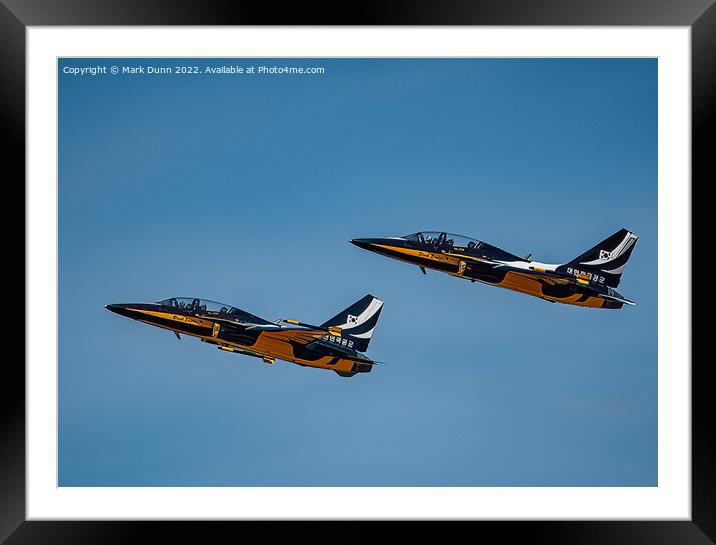 Korean Black Eagles Display Fighter Jets Framed Mounted Print by Mark Dunn