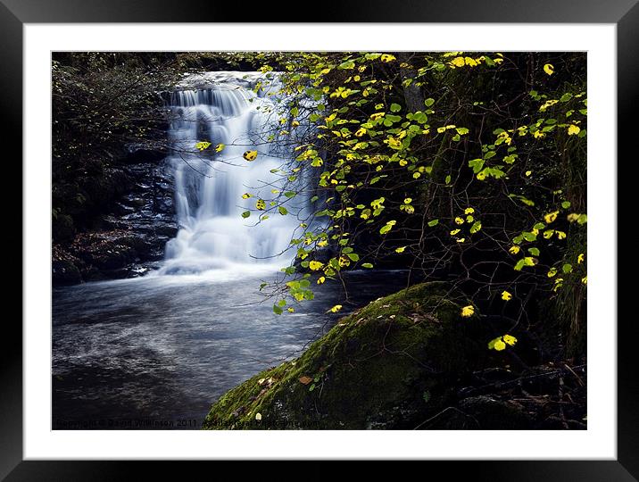 Waterfall Watersmeet River Lyn Framed Mounted Print by Dave Wilkinson North Devon Ph