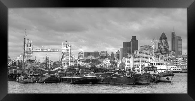 River Thames and Tower Bridge Framed Print by David French