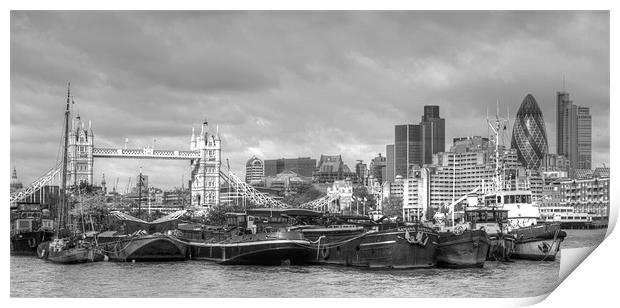 River Thames and Tower Bridge Print by David French