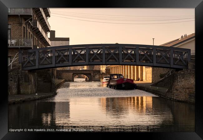 Brighouse Canal bridges Framed Print by Rob Hawkins