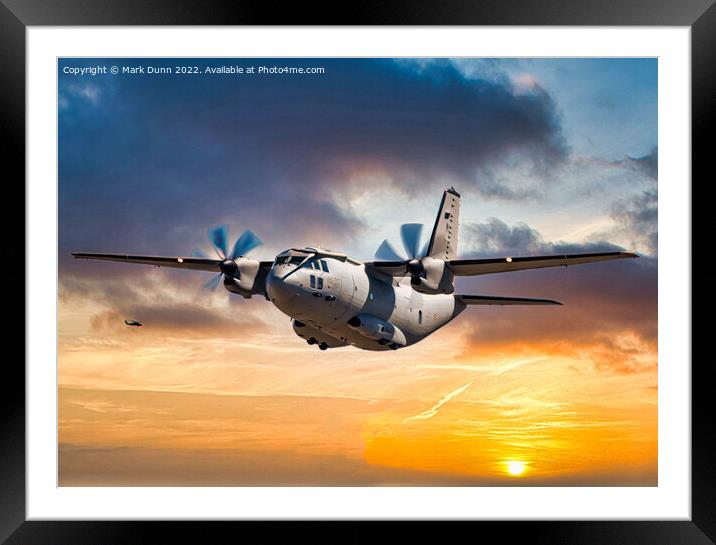 C130 Hercules Aircraft (Artistic Image) Framed Mounted Print by Mark Dunn