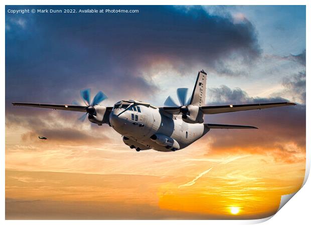 C130 Hercules Aircraft (Artistic Image) Print by Mark Dunn