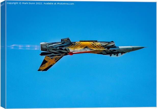 Belgian Military F16 Fighter Jet in Flight Canvas Print by Mark Dunn