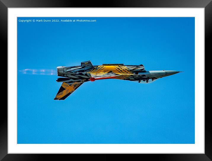 Belgian Military F16 Fighter Jet in Flight Framed Mounted Print by Mark Dunn