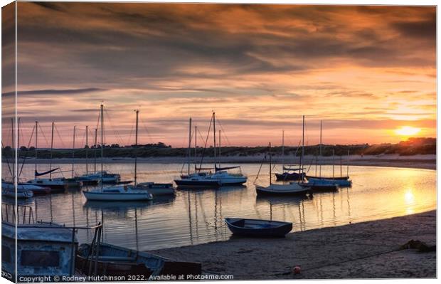 Serenity at Beadnell Bay Canvas Print by Rodney Hutchinson