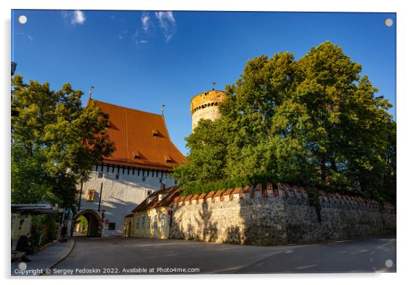 Historic Kotnov Tower in Tabor, Czech Republic Acrylic by Sergey Fedoskin