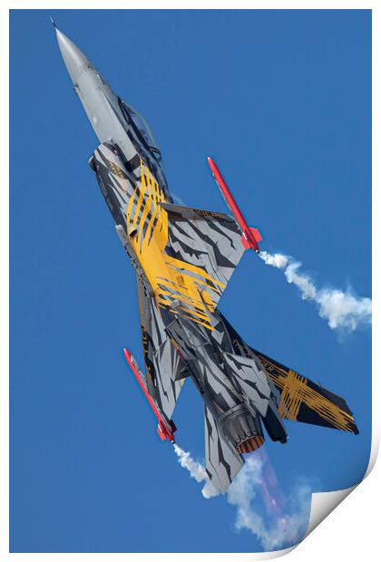 Belgian F-16 Fighting Falcon Print by J Biggadike