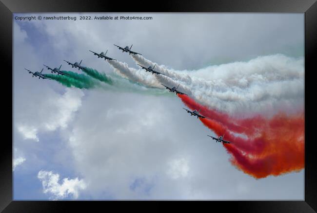 Sky Dance: Italian Air Force Aerobatics Framed Print by rawshutterbug 