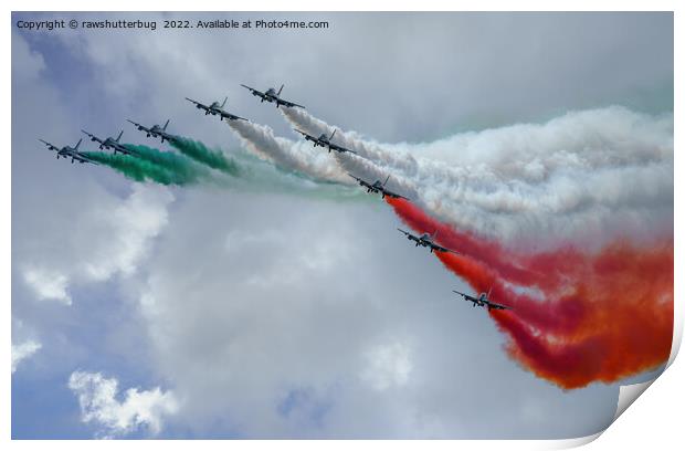 Sky Dance: Italian Air Force Aerobatics Print by rawshutterbug 