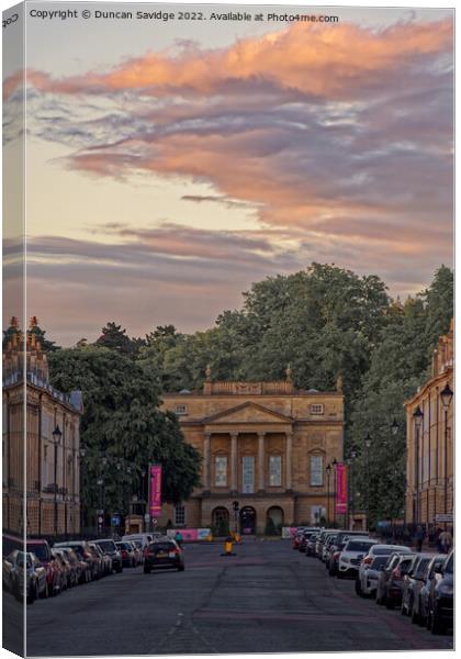The Holburne Museum at sunset Canvas Print by Duncan Savidge
