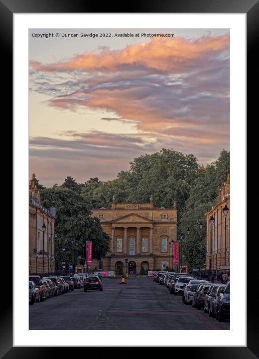 The Holburne Museum at sunset Framed Mounted Print by Duncan Savidge