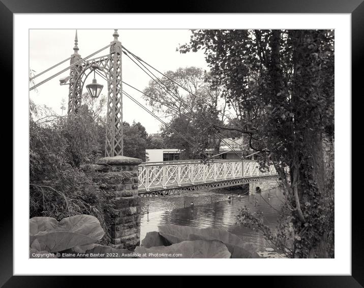Mill Bridge in Leamington Spa Framed Mounted Print by Elaine Anne Baxter