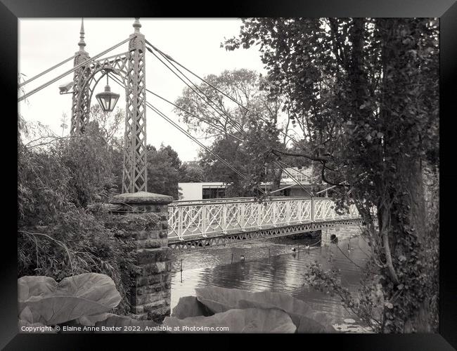 Mill Bridge in Leamington Spa Framed Print by Elaine Anne Baxter