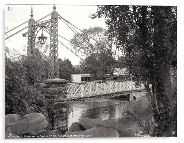 Mill Bridge in Leamington Spa Acrylic by Elaine Anne Baxter