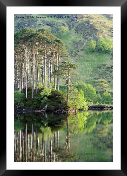 Loch Eilt reflections. Framed Mounted Print by John Cameron