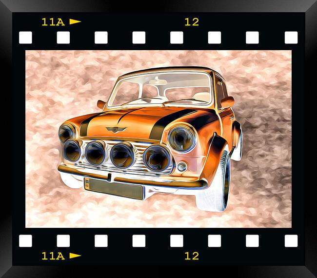 1997 Rover Mini (Negative Film Image) Framed Print by Kevin Maughan