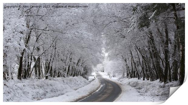 Winter wonderland at Garvan in the Scottish Highlands. Print by John Cameron