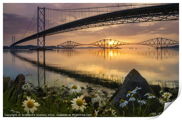 forth Bridges, Scotland. Print by Scotland's Scenery