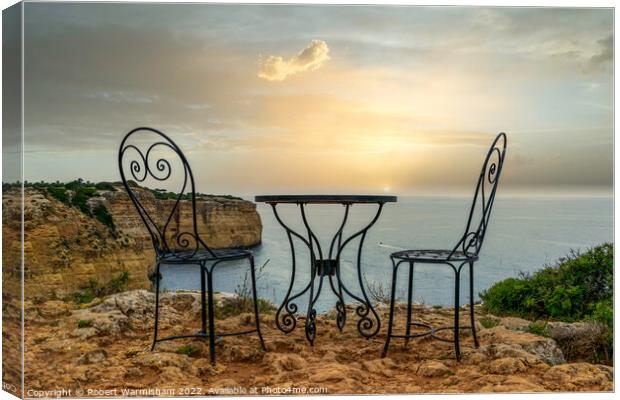 Carvoeiro. Sunset at the Clifftop Canvas Print by RJW Images