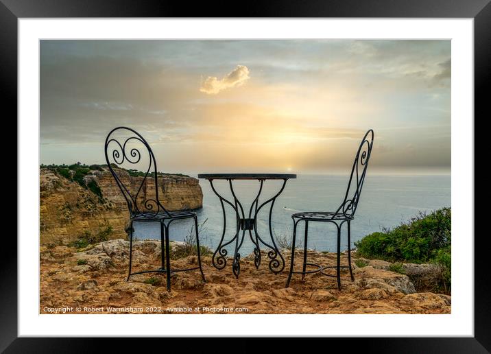 Carvoeiro. Sunset at the Clifftop Framed Mounted Print by RJW Images