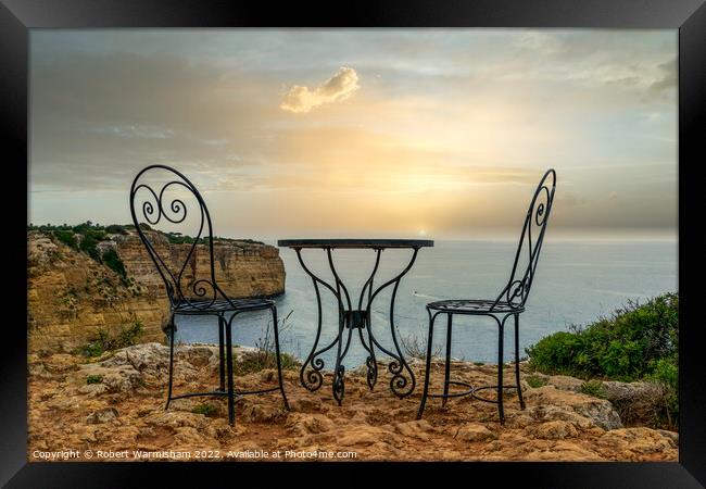 Carvoeiro. Sunset at the Clifftop Framed Print by RJW Images