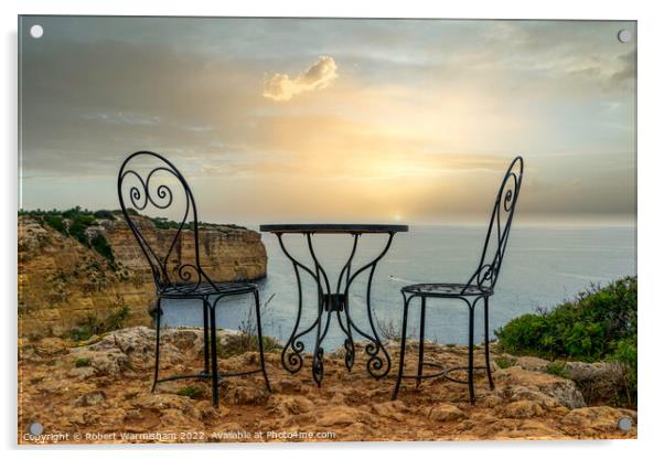 Carvoeiro. Sunset at the Clifftop Acrylic by RJW Images