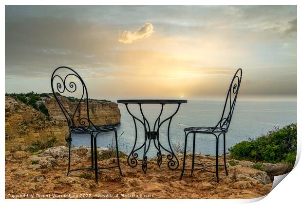 Carvoeiro. Sunset at the Clifftop Print by RJW Images