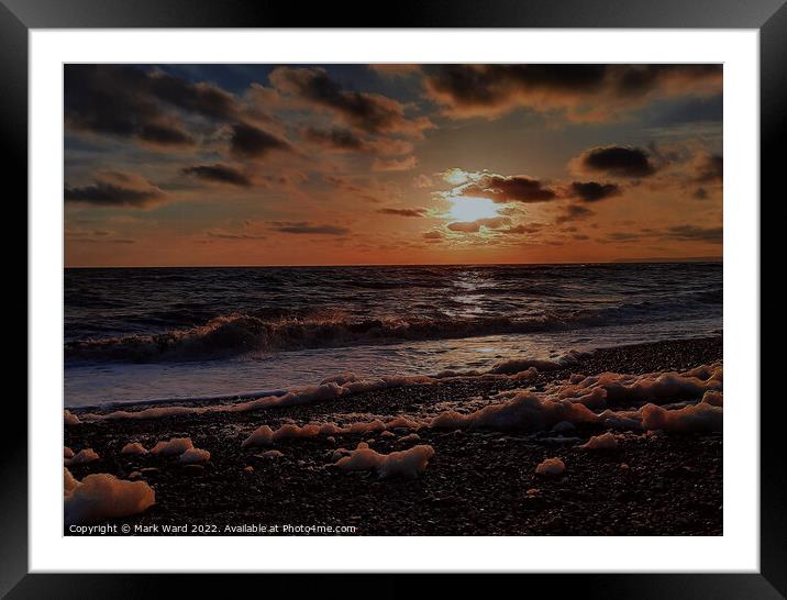 Foaming Sunset Framed Mounted Print by Mark Ward