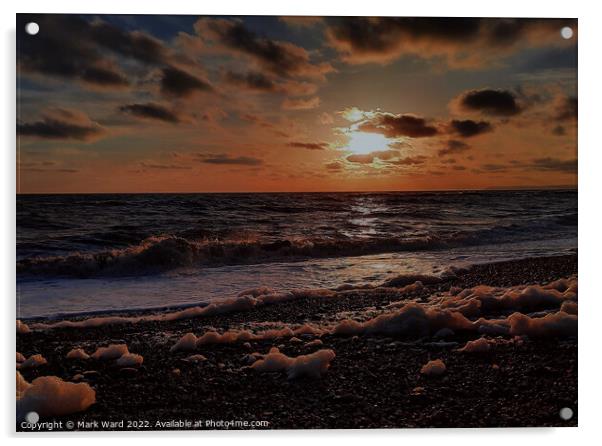 Foaming Sunset Acrylic by Mark Ward