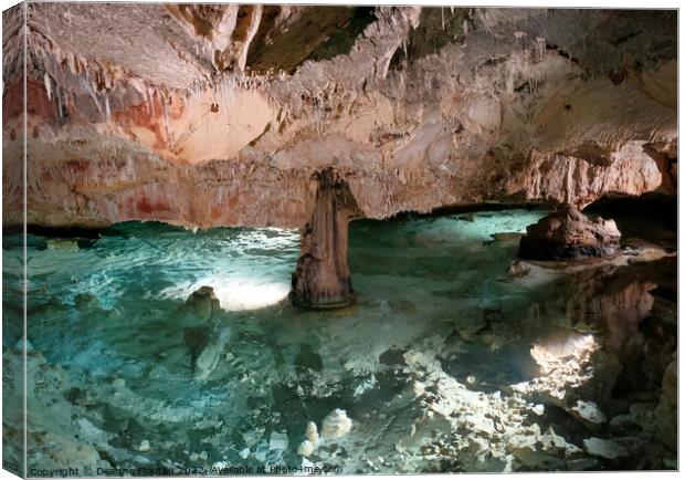 Underwater Cave Ciutadella Menorca Canvas Print by Deanne Flouton