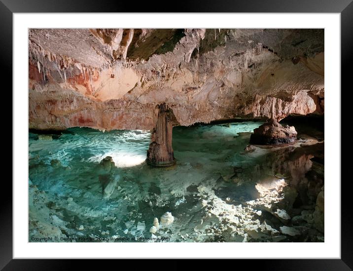 Underwater Cave Ciutadella Menorca Framed Mounted Print by Deanne Flouton
