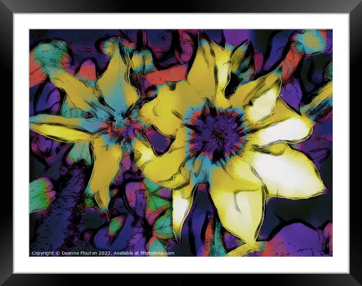  Fringed Clematis Blooming Framed Mounted Print by Deanne Flouton