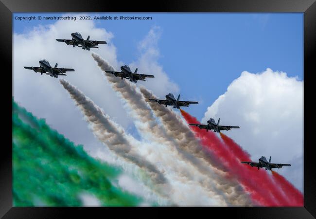 Frecce Tricolori Framed Print by rawshutterbug 