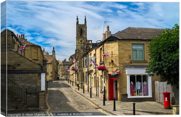 Honley In Huddersfield  Canvas Print by Alison Chambers