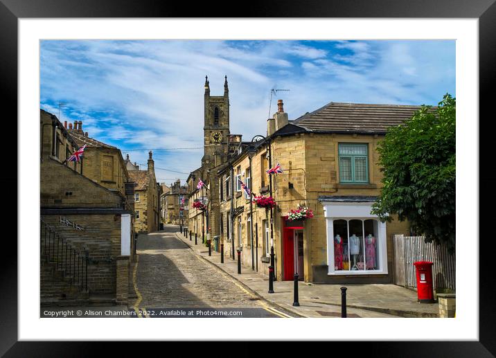 Honley In Huddersfield  Framed Mounted Print by Alison Chambers