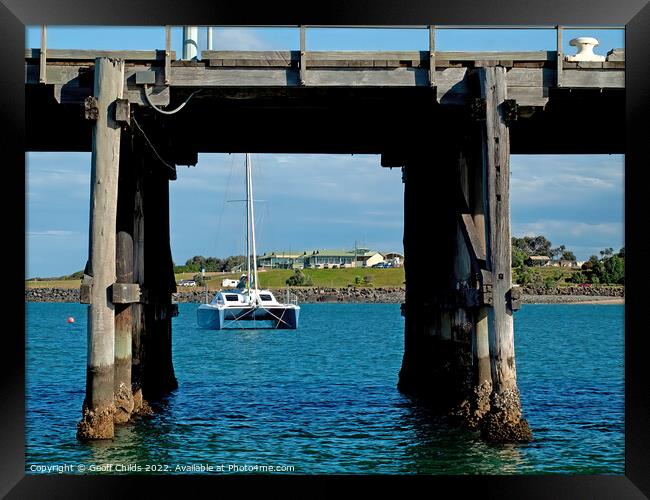 The historic timber jetty at Coffs Harbour Framed Print by Geoff Childs