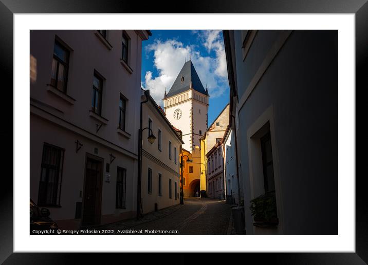 Street in the city of Tabor. South Bohemia Framed Mounted Print by Sergey Fedoskin
